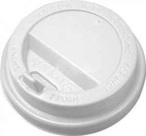 Крышка для стакана Интерпластик-2001 70 мм белая с носиком